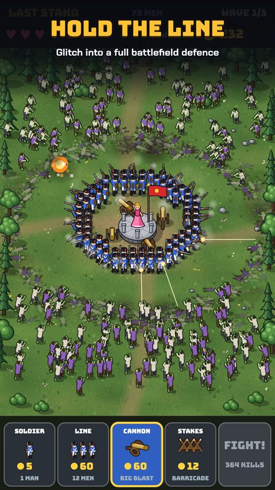 Last Stand, a battlefield strategy mini-game